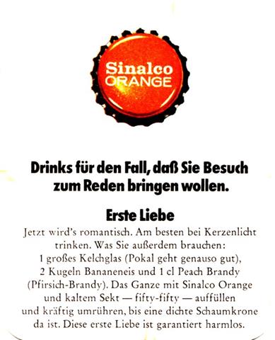 duisburg du-nw sinalco drinks 1a (recht195-erste liebe-schwarzorange) 